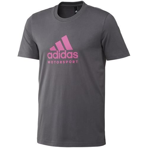 Adidas Motorsport T Shirt Graphite/Fluo Pink Medium