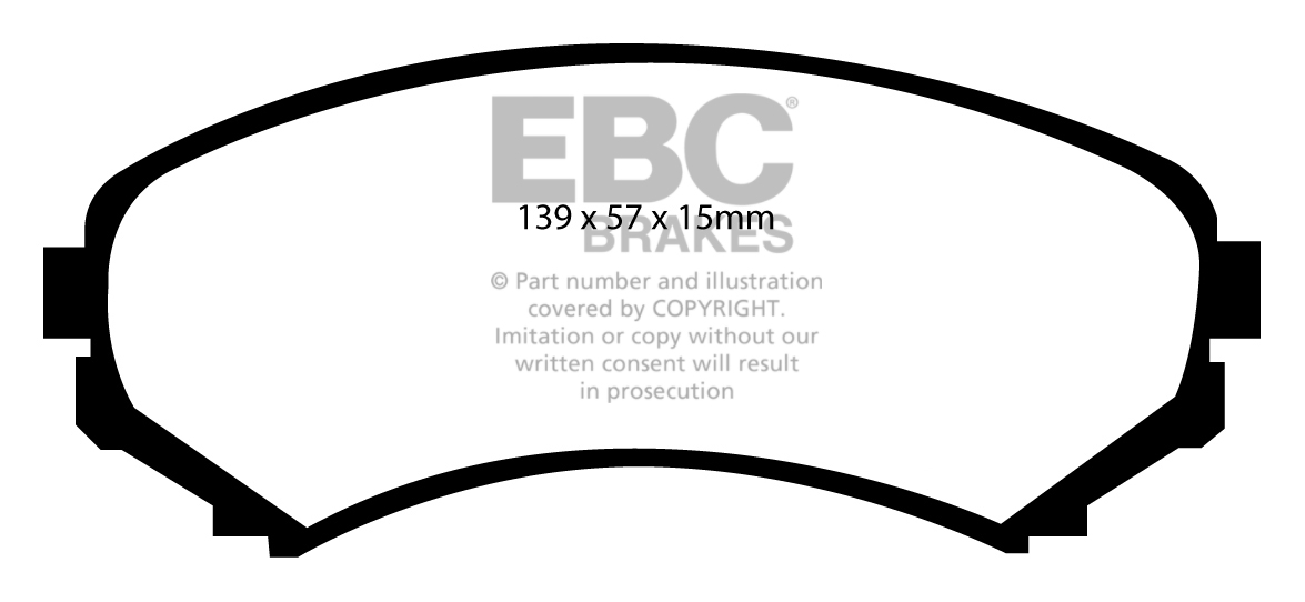 EBC 12 Scion FR-S 2 Ultimax2 Front Brake Pads - Touge Factory - View #3