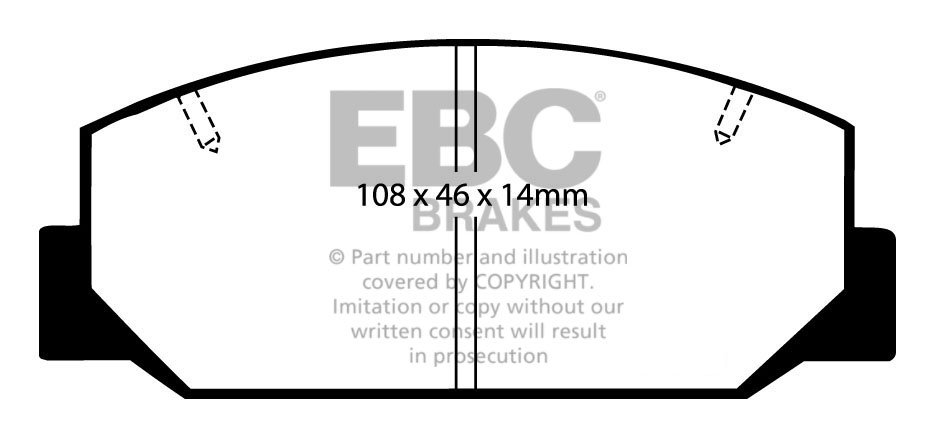 EBC 12 Scion FR-S 2 Ultimax2 Front Brake Pads - Touge Factory - View #11