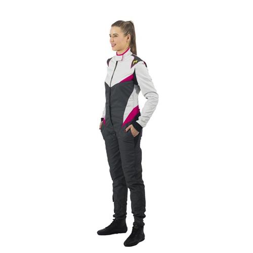 P1 Race Suit Donna Silver/Anthracite - Size 2