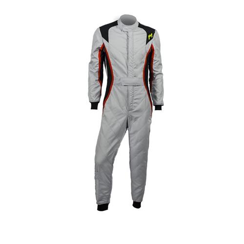 P1 Race Suit Turbo Silver/Black/Red - Size 2