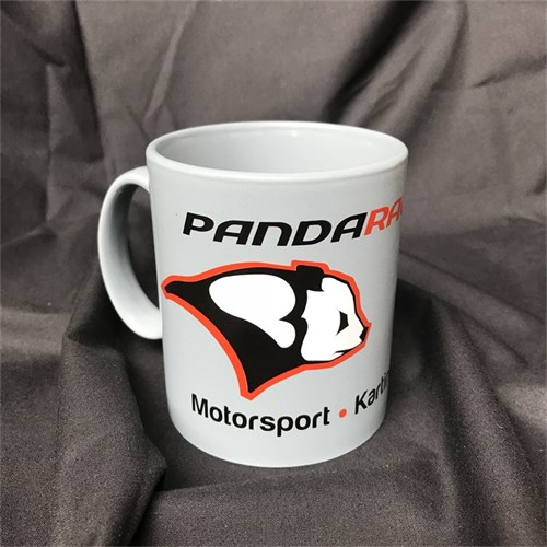 Panda Racing Mug - Motorsport, Karting, Performance - Grey